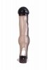 xToyFa XLover, Penis Sleeve, for increase in size with vibration, TPE, transparent black, 19.4 cm
